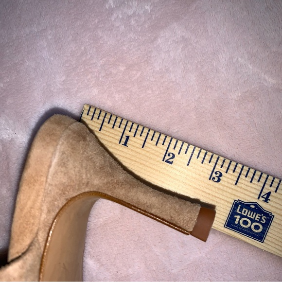 Zara leather suede thong heel sandals size 11 new 3 inch heel - Picture 7 of 10